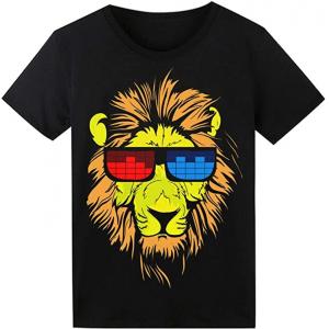 China Sound Control LED Light Up T Shirt 100% Cotton Washable For Couple supplier