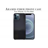 China Glossy Surface Black Carbon Aramid Fiber iPhone Case For iPhone 12 Pro Max on sale