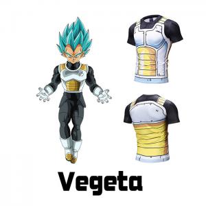 China Soft T Shirt For Teenager Boy Anime Clothing Super Saiyan Vegeta Fashion Summer Tee Tops supplier