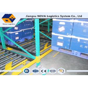 China Perishable Goods Gravity Feed Pallet Racking , Double - Deep Gravity Flow Shelving Systems supplier