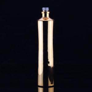 750ml Colorful Glass Liquor Bottle With Gold Collar Material and end Design for Vodka
