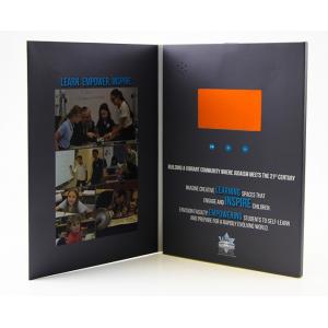 Lcd brochures 7 inch paper business card lcd video invitation/lcd greeting card/video brochure