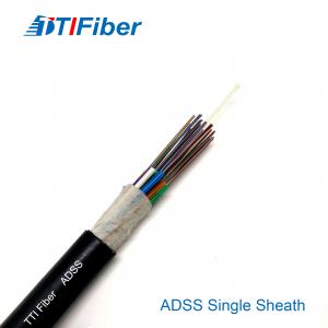 China Adss G652d Single Mode Aerial Optic Fiber Cable 6 / 12 / 48 / 96 / 144 Core supplier