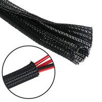 China Nylon Velcro Cable Sleeve Hook And Loop Flexible Braided Wire Covering on sale