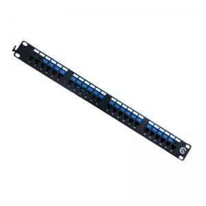 China Long Life Network Cabinet Accessories 24 Port Patch Panel With Cat5e Cable Rj45 supplier