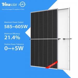 120 Cells Trina Solar Panel 585W-605W Mono PERC Solar Panel Solar Power