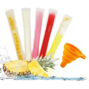 Custom Disposable Food Grade Sealable Ziplock Plastic Popsicle Package Mold Bag Ice Lolly Pop Packaging Soft Tube