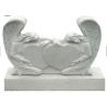 White Pearl Monument Grave Markers , Marble Sketch Simple Headstones For Graves