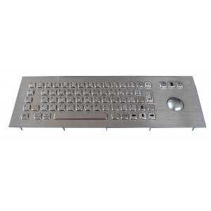 China USB Top Panel Mount 69 Keys Industrial dot braille Keyboard With Laser Trackball supplier