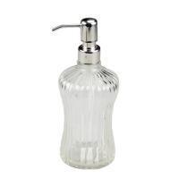 China Bathroom Refillable Liquid Soap Dispenser Glass Hand And Dish Soap Dispenser Set on sale