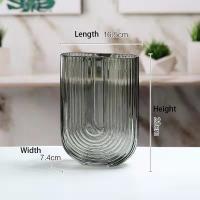 China 23cm Glass Vase Decor The Perfect Addition to Your Modern Glass Collection for Living Room Bedroom Home Decor on sale