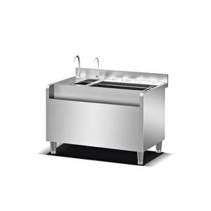 China Double Sink 1100mm SS201 Stainless Steel Cooking Equipment supplier
