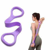 China Figure 8 Fitness Resistance Band Arm Back Shoulder Exercise Elastic Rope Stretch Fitness Band For Physical Therapy Yoga on sale
