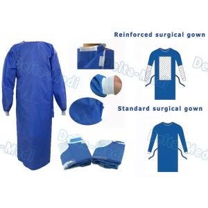 China SMS Disposable Surgical Gown With Knitted Cuff Environmentally Friendly supplier