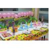 cartoon theme party for kids happy birthday party tableware, Festival Pink