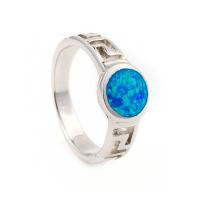 China Natural Vintage Greek Opal Jewelry With 925 Sterling Silver Engagement Ring on sale