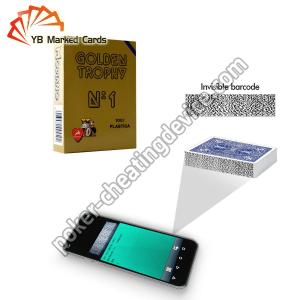 Modiano Golden Barcode Invisible Ink Marked Cards For Poker Scanning Device