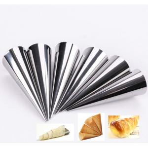Factory Wholesale Stainless Steel Croissant Cone Pastry Roll Mold DIY Baking Tool Cream Horn Mould