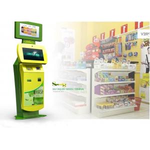 LED Monitor, Wireless Internet Multi Media Ticketing / Card Printing Free Standing Kiosk