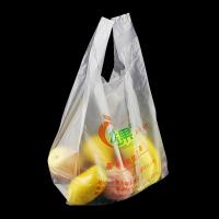 China Vest Shopping Degradable Plastic Bag, White Colour, HDPE Material on sale