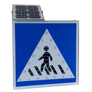 Anti Corrosion 600mm 5mm LED Pedestrians Walking On Road Sign For Pavement