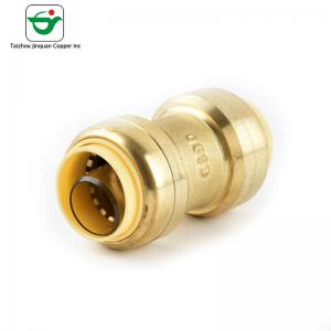 China OEM 1''X3/4 Copper Push Fit Fittings Brass Reducing Coupling supplier