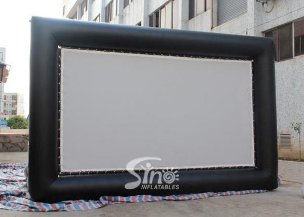 Custom made giant advertising inflatable movie screen with back frame for