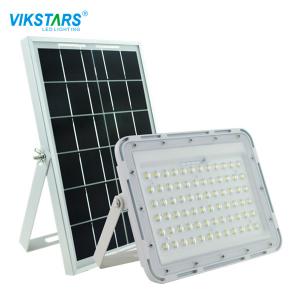 China 60W 200w LED Solar Flood Light White Housing With Big Solar Panel supplier