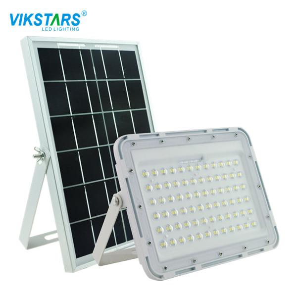 60W 200w LED Solar Flood Light White Housing With Big Solar Panel