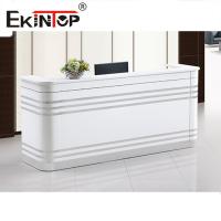 China Multifunctional L Shaped Reception Desk , Reception Computer Table OEM ODM on sale