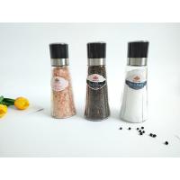 China Competitive Glass Pepper spice grinder Hand-operated Salt & Pepper Mills, Glass & Metal Pepper Grinder on sale