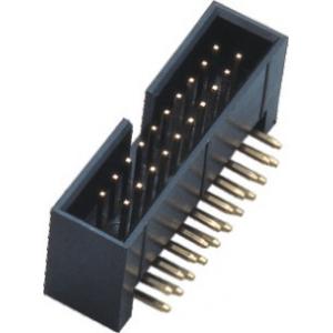 Plastic Height 13.6 Curved Needle Box Header Connector 2.54 Pitch Brass Material