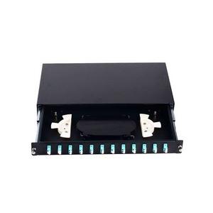 China 1U 19' Premium Sliding Fiber Optic Patch Panel Rack Mount For LC Adapter supplier