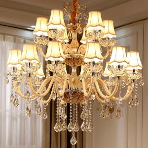 China Modern crystal chandelier lighting Fixtures with lamshade (WH-CY-05) supplier