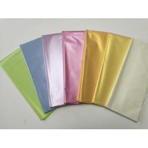 Solid Metallic Pearlescent Colored Craft Paper 17gsm 20gsm Printed Tissue Paper Sheets