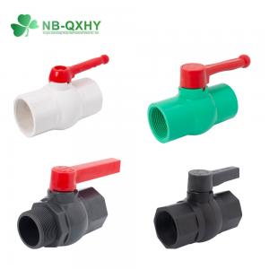 China Highly Durable PVC One Way Plastic Valve Dn32 Thread Ball Valve with UV Protection supplier