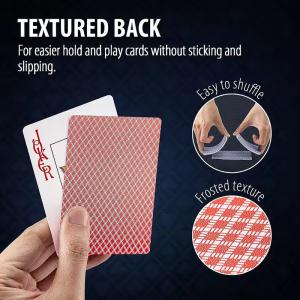 Excellent Quality Texas Hold'em Waterproof Poker Cards Board Game 63x88mm Durable 100% PVC Playing Cards For Casino