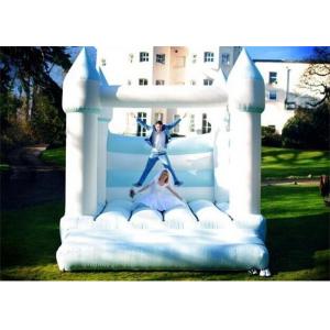 China White And Blue Color Inflatable Bouncer , Wedding Inflatable Bouncer For Sale supplier