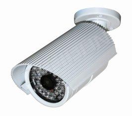 OSD IP66 SONY, SHARP CCD Infrared Bullet Camera With 48pcs IR LED, 8mm Fixed Lens