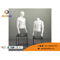 China Fiberglass Retail Shop Fittings Upper Body Male Torso Mannequin Metal Base on sale