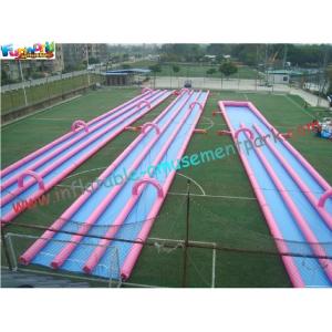 China 400m Three Lane Splash Outdoor Inflatable Water Slides  for Crazy Custom supplier