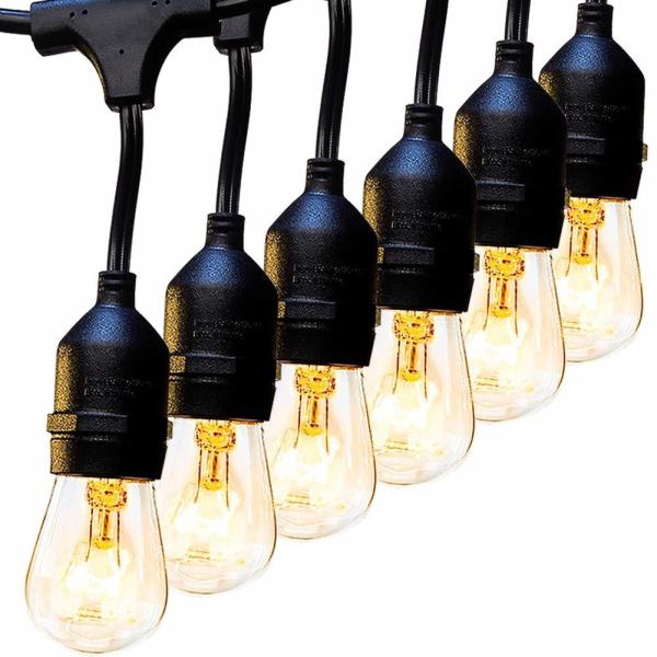 China 25ft 48ft Clear Bulb LED G40 Globe Solar LED String Lights Для украшения праздников supplier