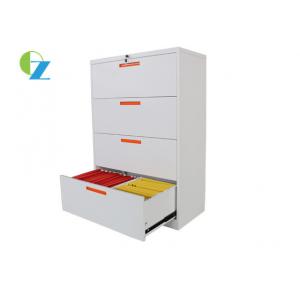 Commercial 4 Drawer Steel Filing Cabinet , Lateral File Storage Cabinets Dust Proof