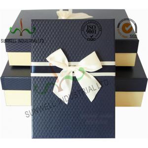 China Recycled Multi Colored Retails Handcrafted Gift Boxes Ribbon Bow Decorated Packaging supplier