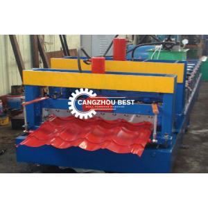 China PLC 3p 0.7mm Roofing Tile Roll Forming Machine wholesale