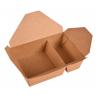 China Kraft Paper 2 3 Compartment Lunch Box Take Away Food Container Disposable wholesale