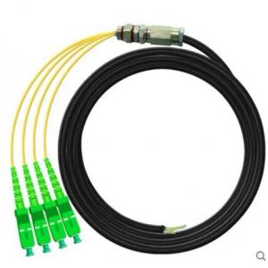 China CATV Fiber Optic Pigtail Black PE Sheath Rigid With FC/ST/LC/SC Connector supplier