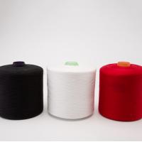 China 100% Spun Polyester Raw White Yarn Sewing Thread 50S / 3 High Tenacity Fine Evenness on sale