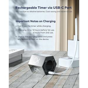 Cube Ticktime Pomodoro timer, digital timer, hexagonal visual magnetic flip focus timer, mute and an alarm clock, is sui