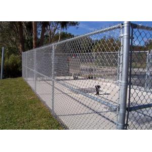 Hot Dip Galvanized Construction Temporary Mesh Fencing , Gi Chain Link Fence